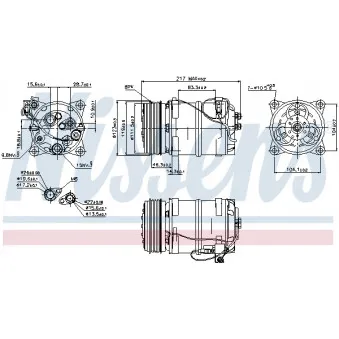 Compresseur, climatisation NISSENS 89249