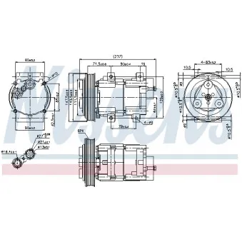 Compresseur, climatisation NISSENS 89251