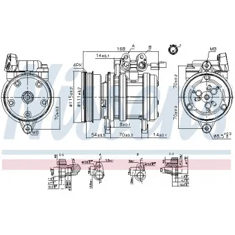 Compresseur, climatisation NISSENS 89263