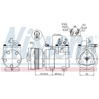 Compresseur, climatisation NISSENS 89270