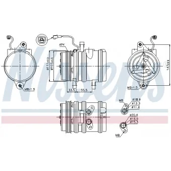 Compresseur, climatisation NISSENS 89275