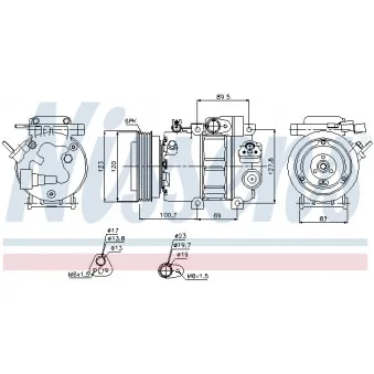 Compresseur, climatisation NISSENS 89278
