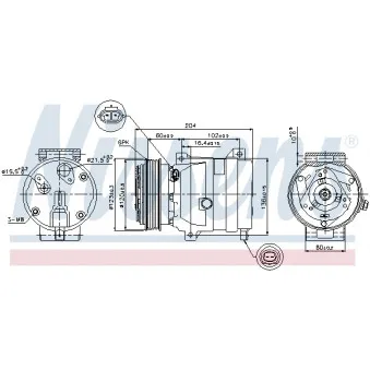 Compresseur, climatisation NISSENS 89281