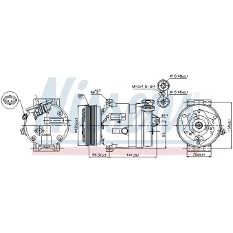 Compresseur, climatisation NISSENS 89284