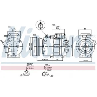 Compresseur, climatisation NISSENS 89293