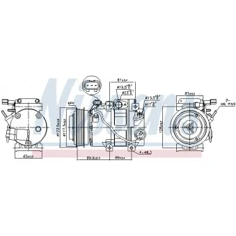 Compresseur, climatisation NISSENS 89305