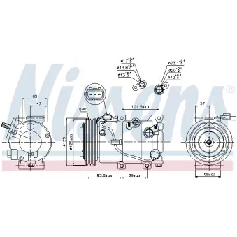Compresseur, climatisation NISSENS 89306