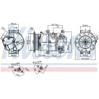 Compresseur, climatisation NISSENS 89309