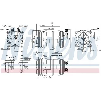 Compresseur, climatisation NISSENS 89321