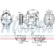 Compresseur, climatisation NISSENS 89324 - Visuel 1