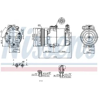 Compresseur, climatisation NISSENS 89333