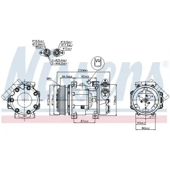 Compresseur, climatisation NISSENS 89336