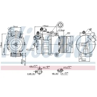 Compresseur, climatisation NISSENS 89341