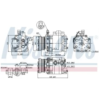 Compresseur, climatisation NISSENS 89354