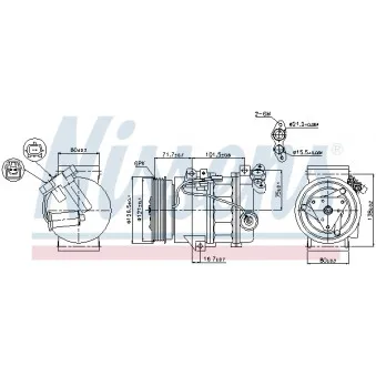 Compresseur, climatisation NISSENS 89386