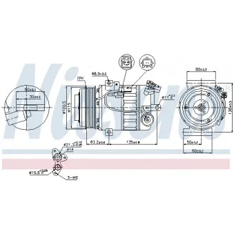Compresseur, climatisation NISSENS 89392