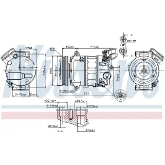 Compresseur, climatisation NISSENS 89420