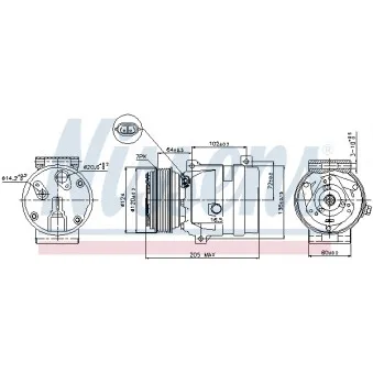 Compresseur, climatisation NISSENS 89435