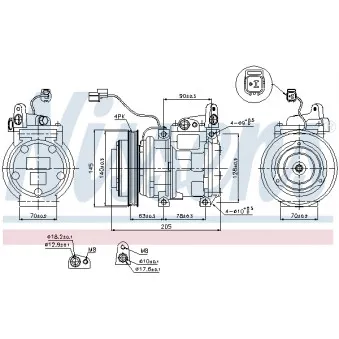 Compresseur, climatisation NISSENS 89512