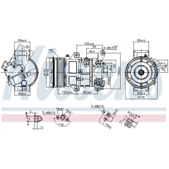 Compresseur, climatisation NISSENS 89516