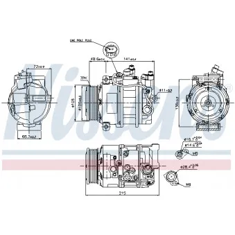 Compresseur, climatisation NISSENS 89520