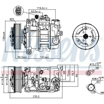 Compresseur, climatisation NISSENS 89529