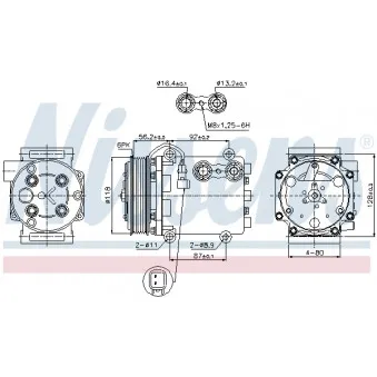 Compresseur, climatisation NISSENS 89551