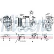Compresseur, climatisation NISSENS 89608 - Visuel 1
