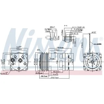 Compresseur, climatisation NISSENS 89646