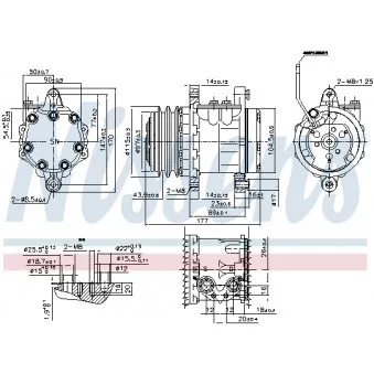 Compresseur, climatisation NISSENS 89691