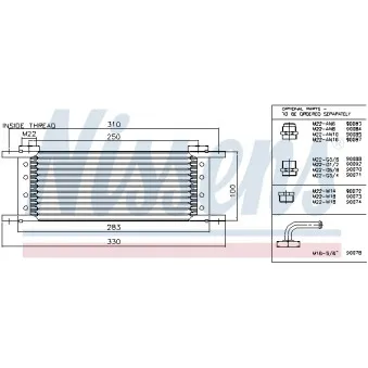 Radiateur d'huile NISSENS 90047