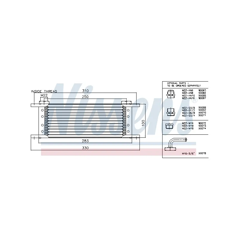 Radiateur d'huile NISSENS 90047