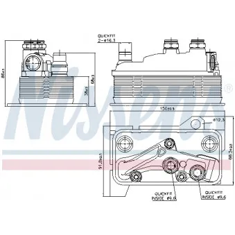 Radiateur d'huile de boîte automatique NISSENS 90859