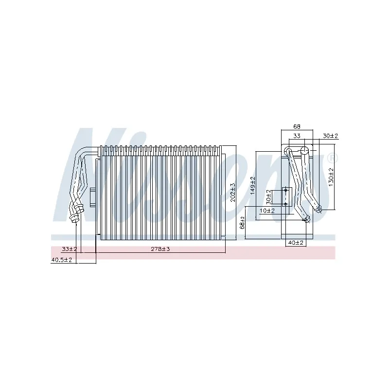 Evaporateur climatisation NISSENS 92097