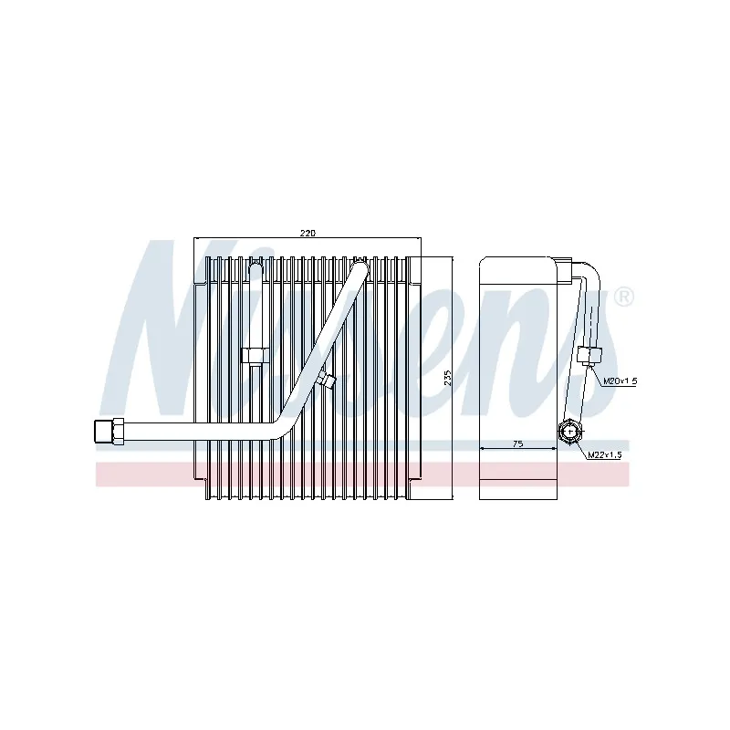 Evaporateur climatisation NISSENS 92147