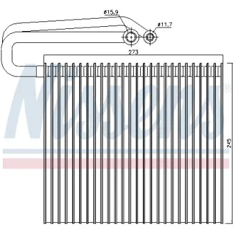 Evaporateur climatisation NISSENS 92165