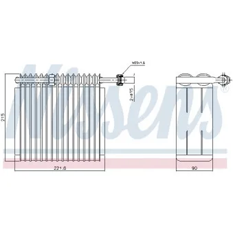 Evaporateur climatisation NISSENS 92199