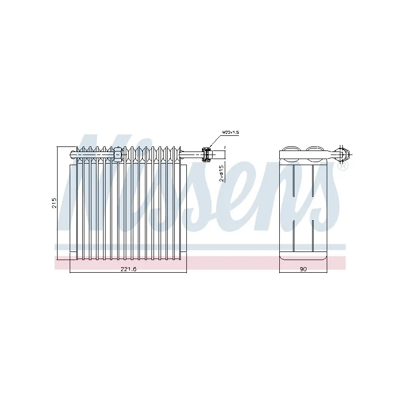Evaporateur climatisation NISSENS 92199