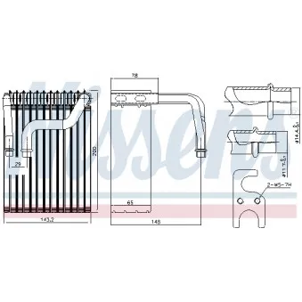Evaporateur climatisation NISSENS