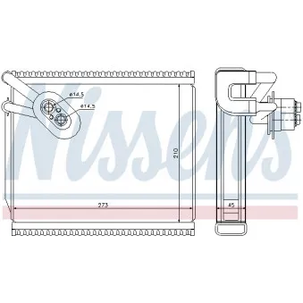 Evaporateur climatisation NISSENS 92291