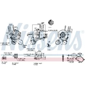 Turbocompresseur, suralimentation NISSENS 93042