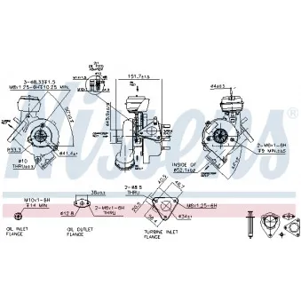 Turbocompresseur, suralimentation NISSENS 93043