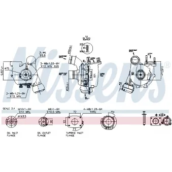 Turbocompresseur, suralimentation NISSENS 93053