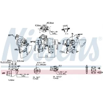 Turbocompresseur, suralimentation NISSENS 93061