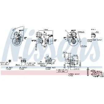 Turbocompresseur, suralimentation NISSENS 93062