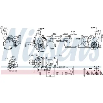 Turbocompresseur, suralimentation NISSENS 93077