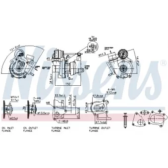 Turbocompresseur, suralimentation NISSENS 93078