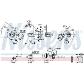Turbocompresseur, suralimentation NISSENS 93104