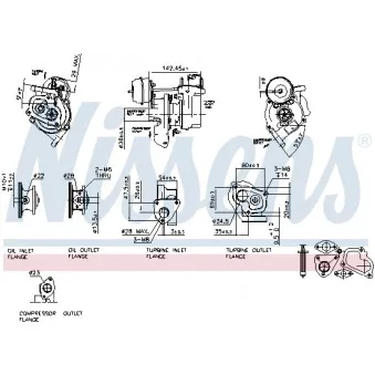 Turbocompresseur, suralimentation NISSENS 93156