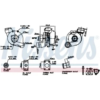 Turbocompresseur, suralimentation NISSENS 93173